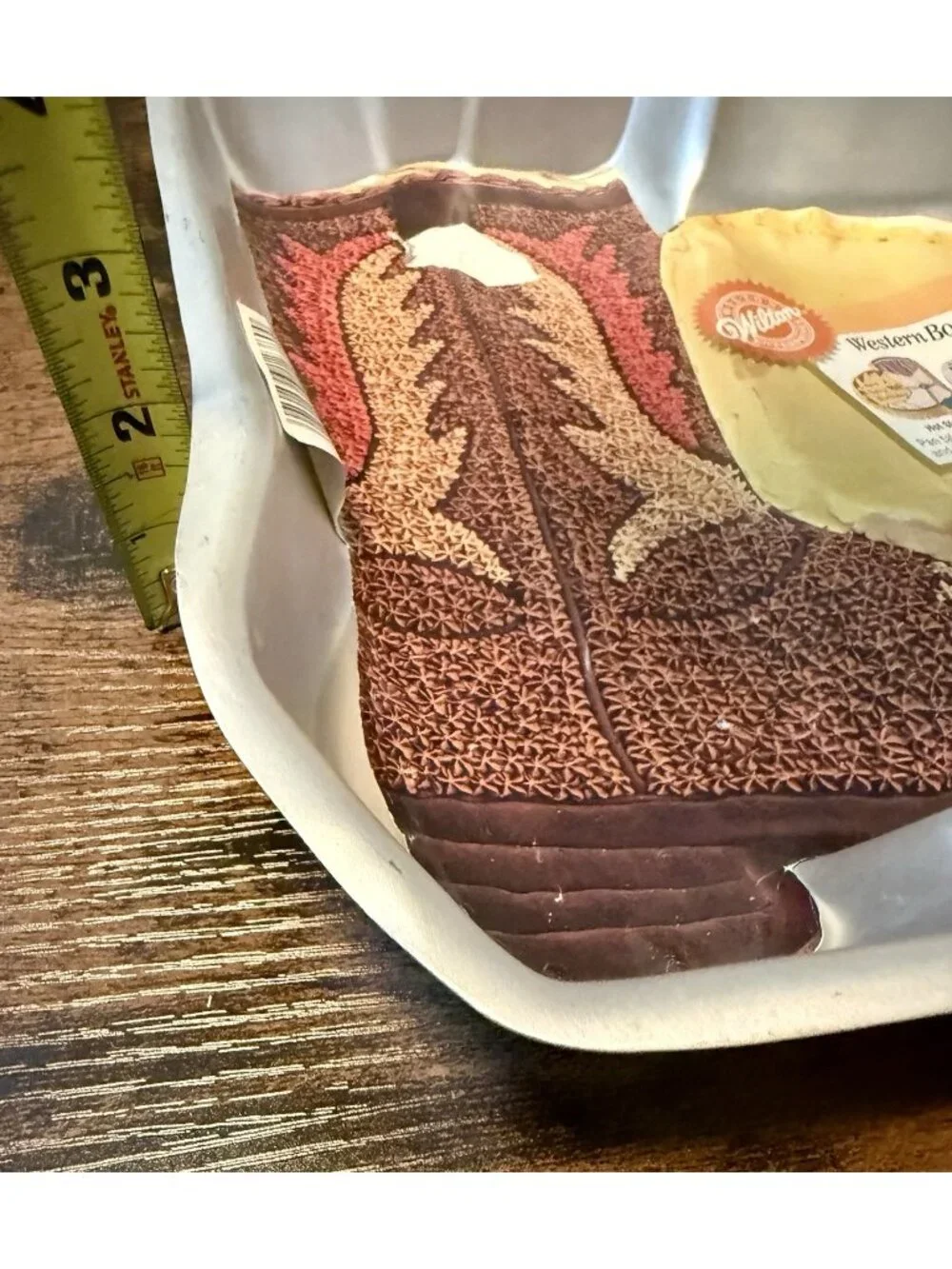 Wilton Cowboy Boot Cake Pan 2105-1238 Skate RARE 1995 Country Western Cactus NEW